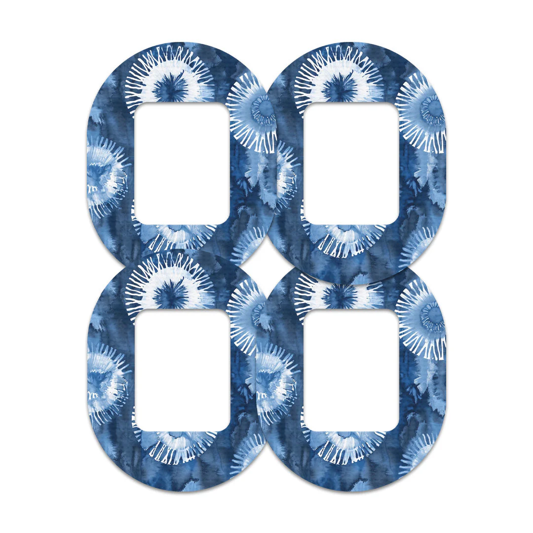 Monochrome Blue Tie Dye Tandem Mobi Decorative Patch Tape - Pump Peelz