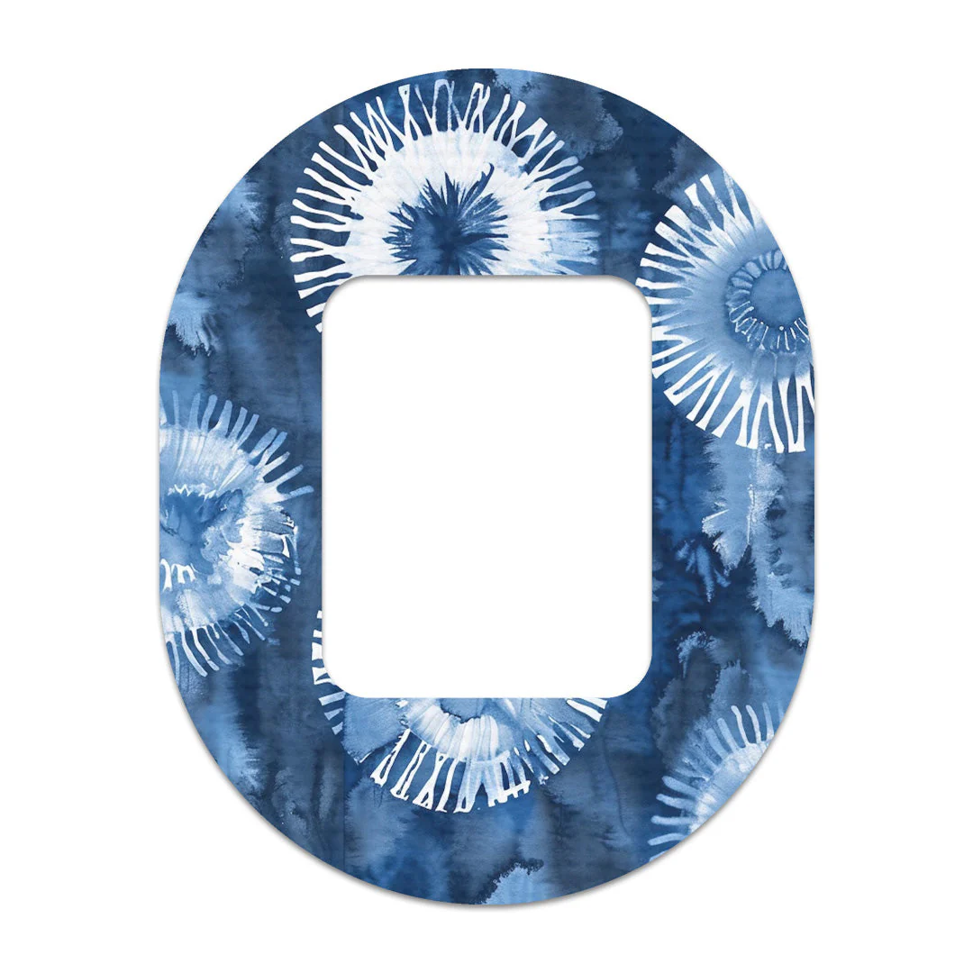 Monochrome Blue Tie Dye Tandem Mobi Decorative Patch Tape - Pump Peelz - Image 2
