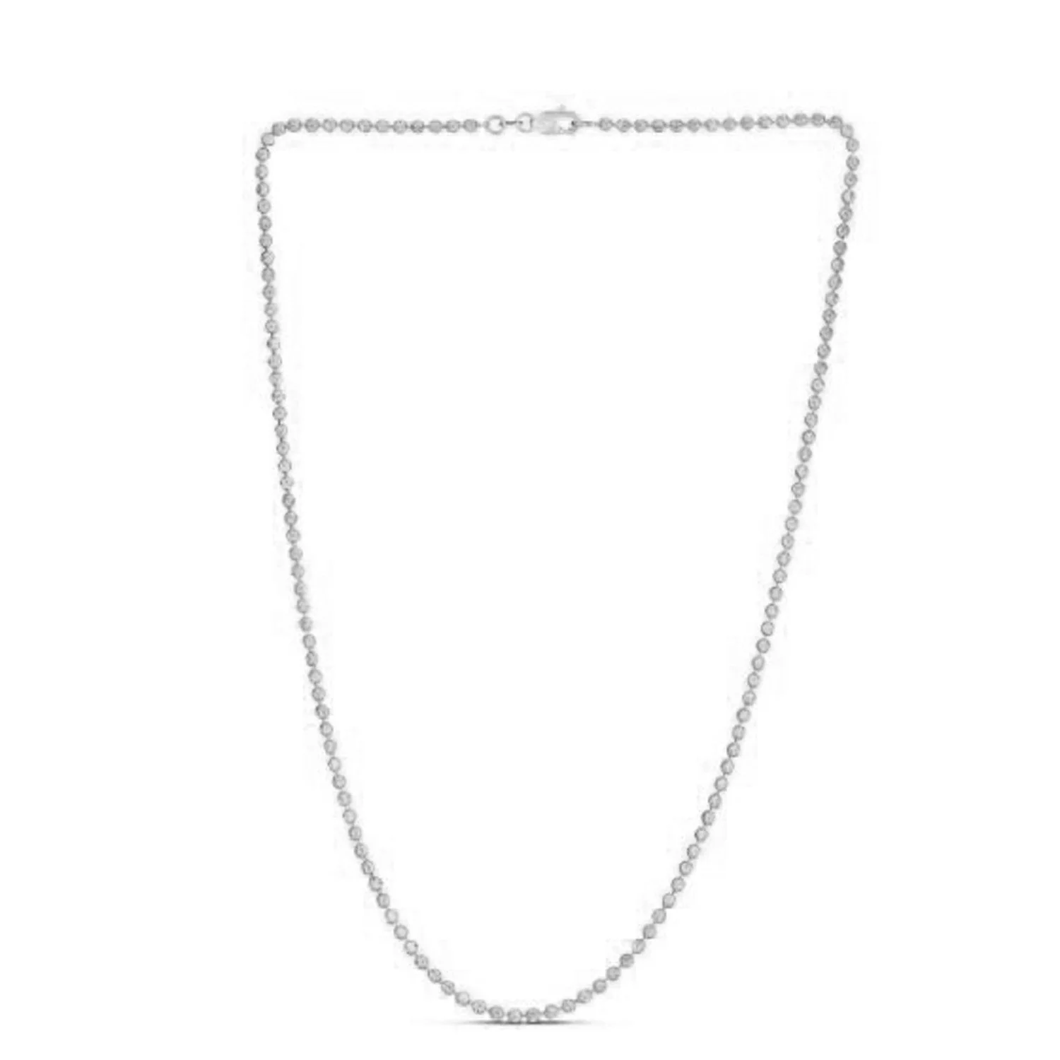 Moon Cut Bead Chain in 14k White Gold (2.50 mm) - Image 6