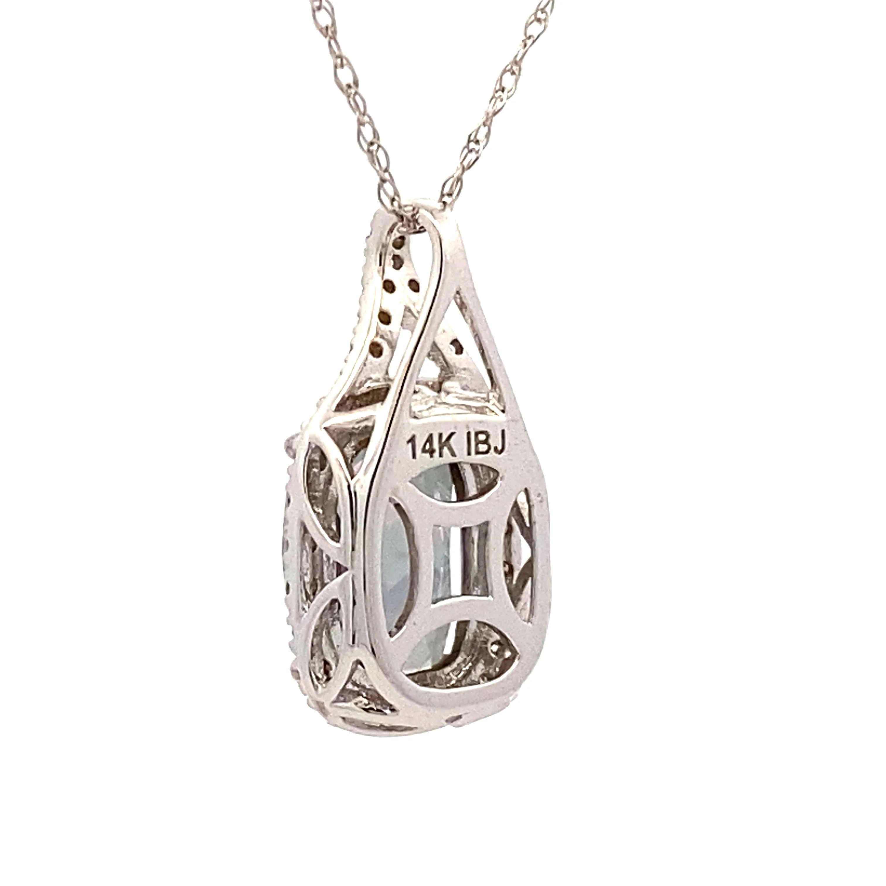 Mystic Fire Topaz Fashion Pendants 14KT White Gold - Image 5