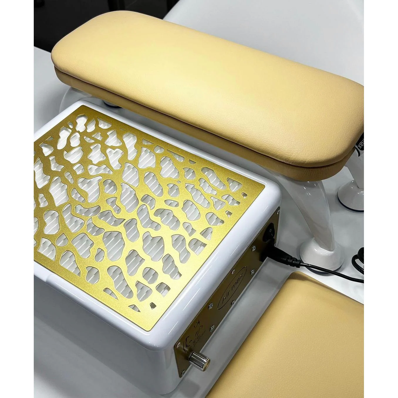 Air Max Panther Nail Dust Collector Gold with HEPA Filter – Professional Nail Table Vacuum - Image 3