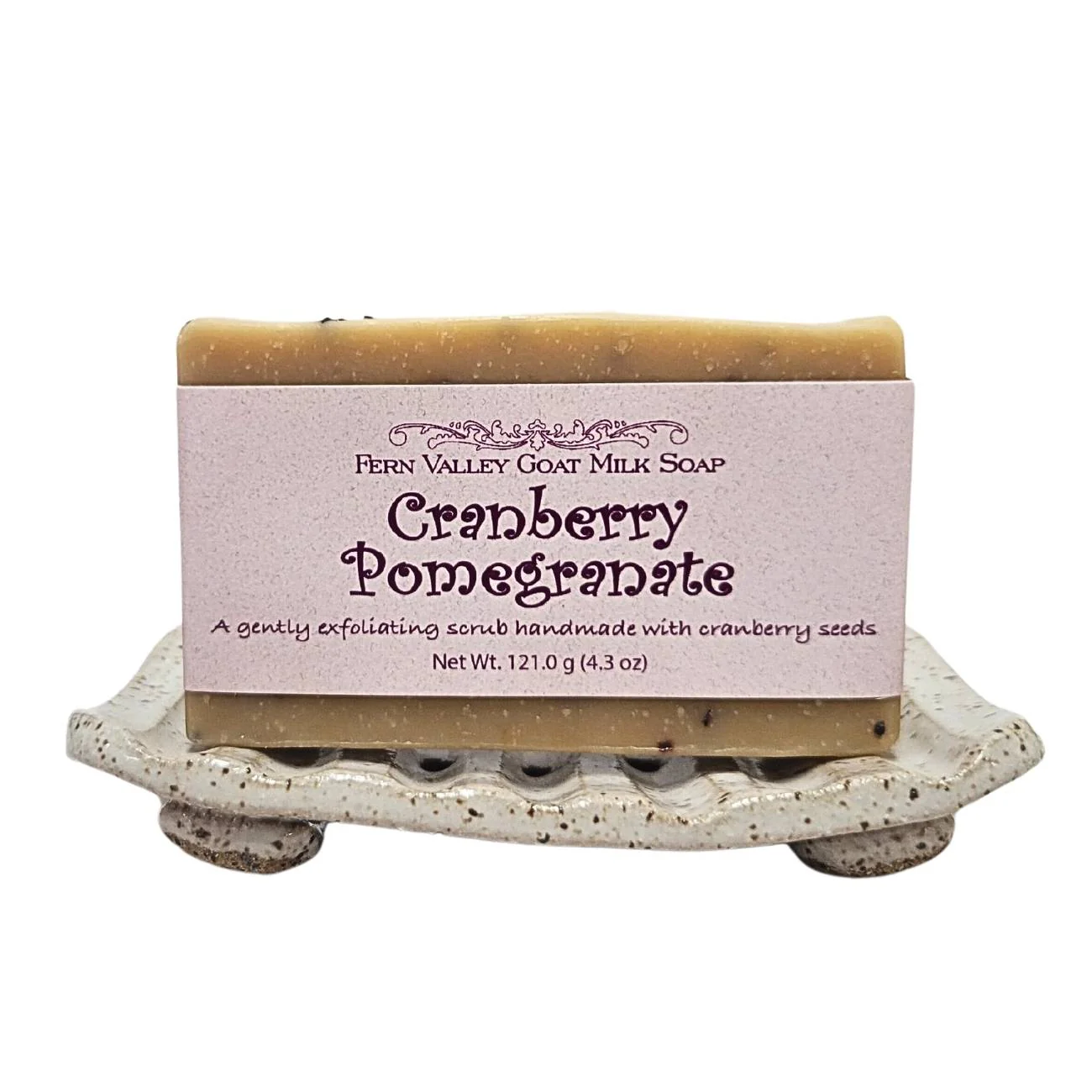 Natural Goat Milk Soap | Exfoliating Scrub | Cranberry Pomegranate - Image 3