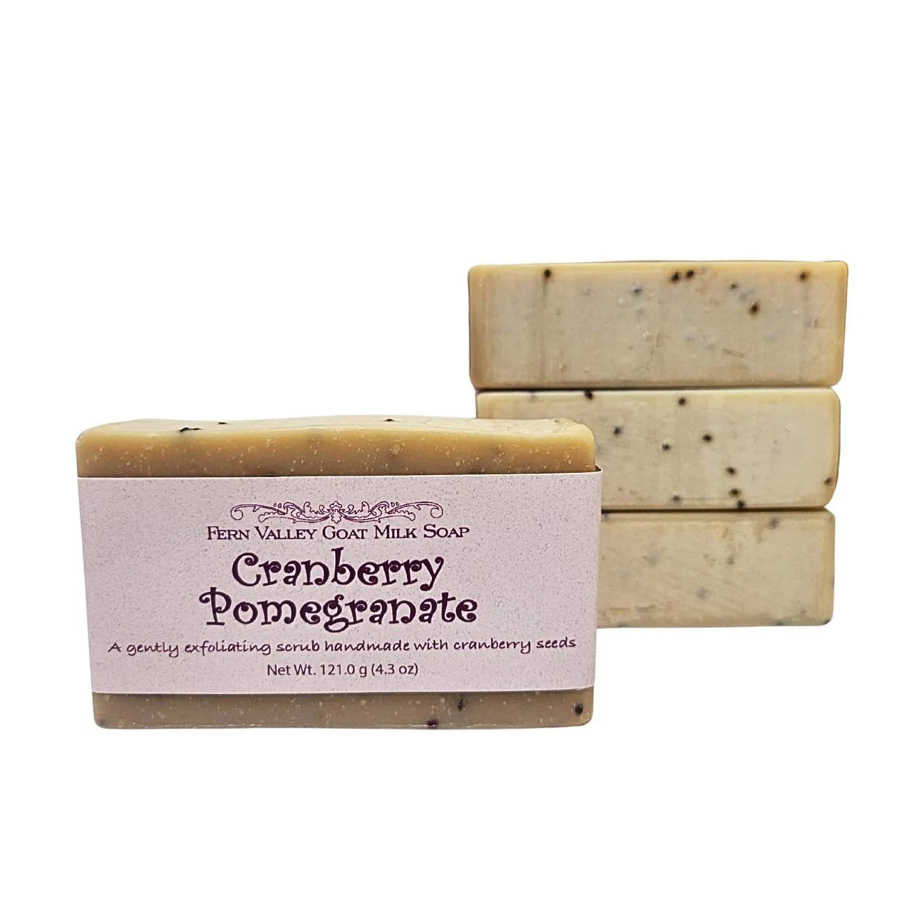 Natural Goat Milk Soap | Exfoliating Scrub | Cranberry Pomegranate - Image 4