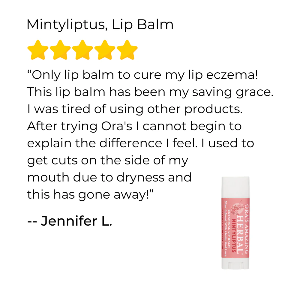 Natural Lip Balm, Herbal Infused, Mintyliptus Peppermint Eucalyptus - Image 3