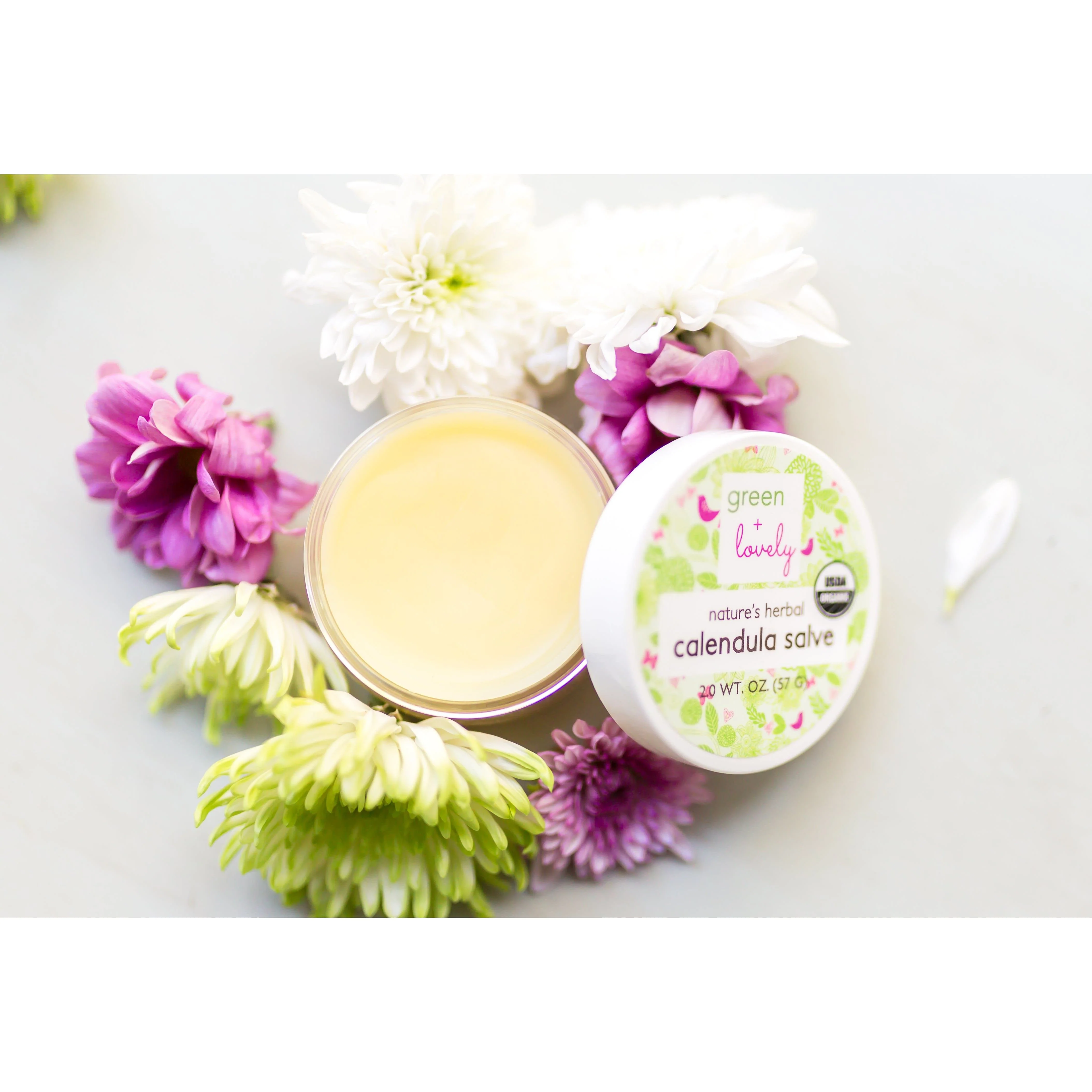 Nature's Herbal Calendula Salve, Organic - Eczema Cream - Multi-use Skin Cream, 2 oz - Image 2