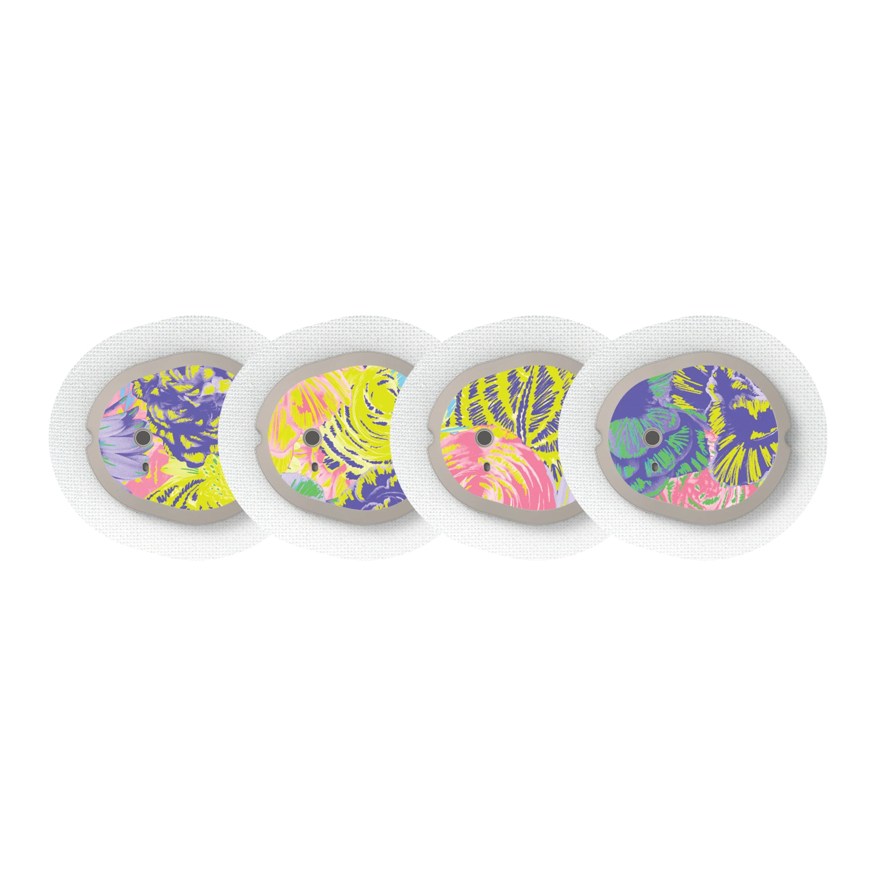 Neon Floral Sticker Designed for the DEXCOM G7 and Stelo Transmitter