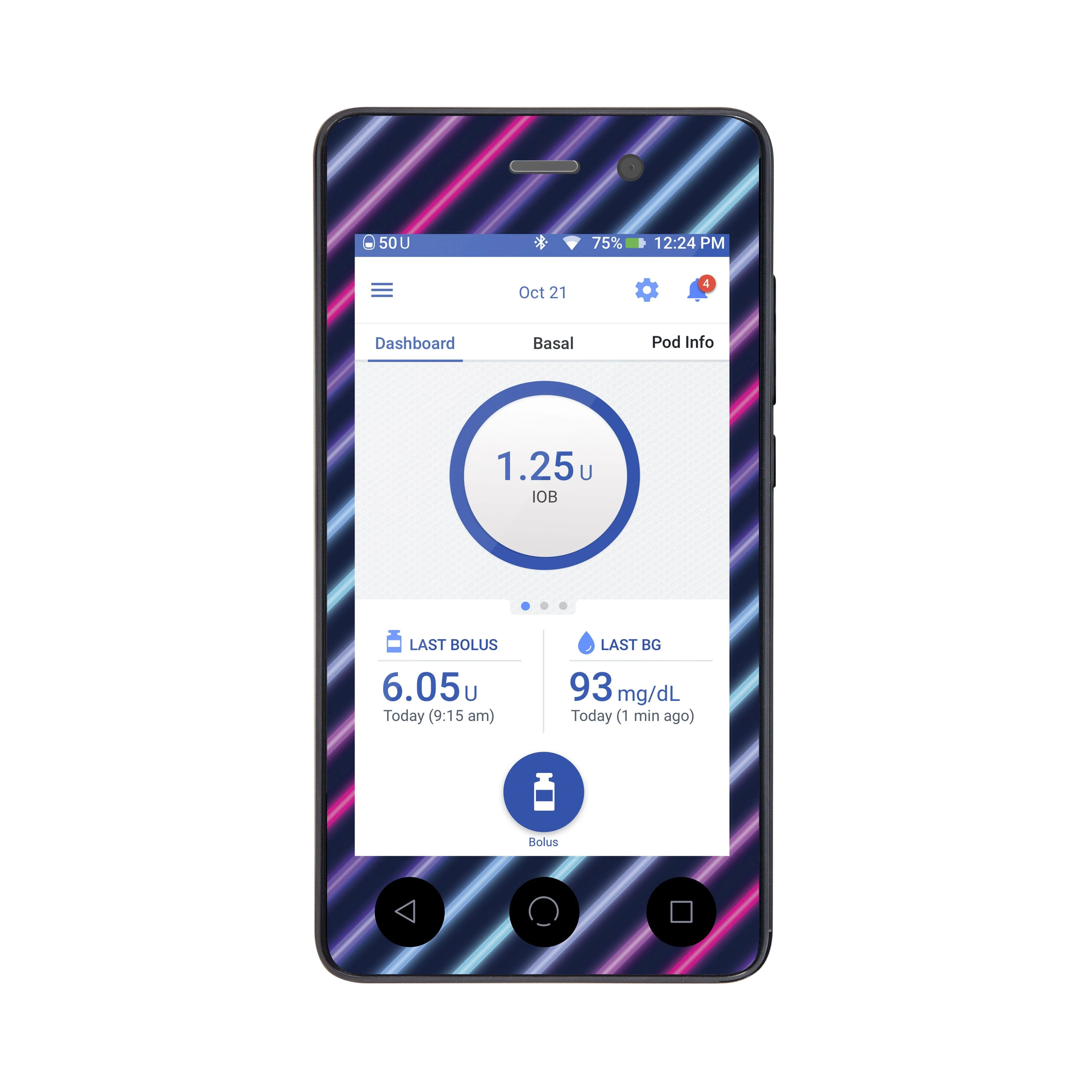Neon Stripes Sticker for Omnipod DASH® PDM – Pump Peelz