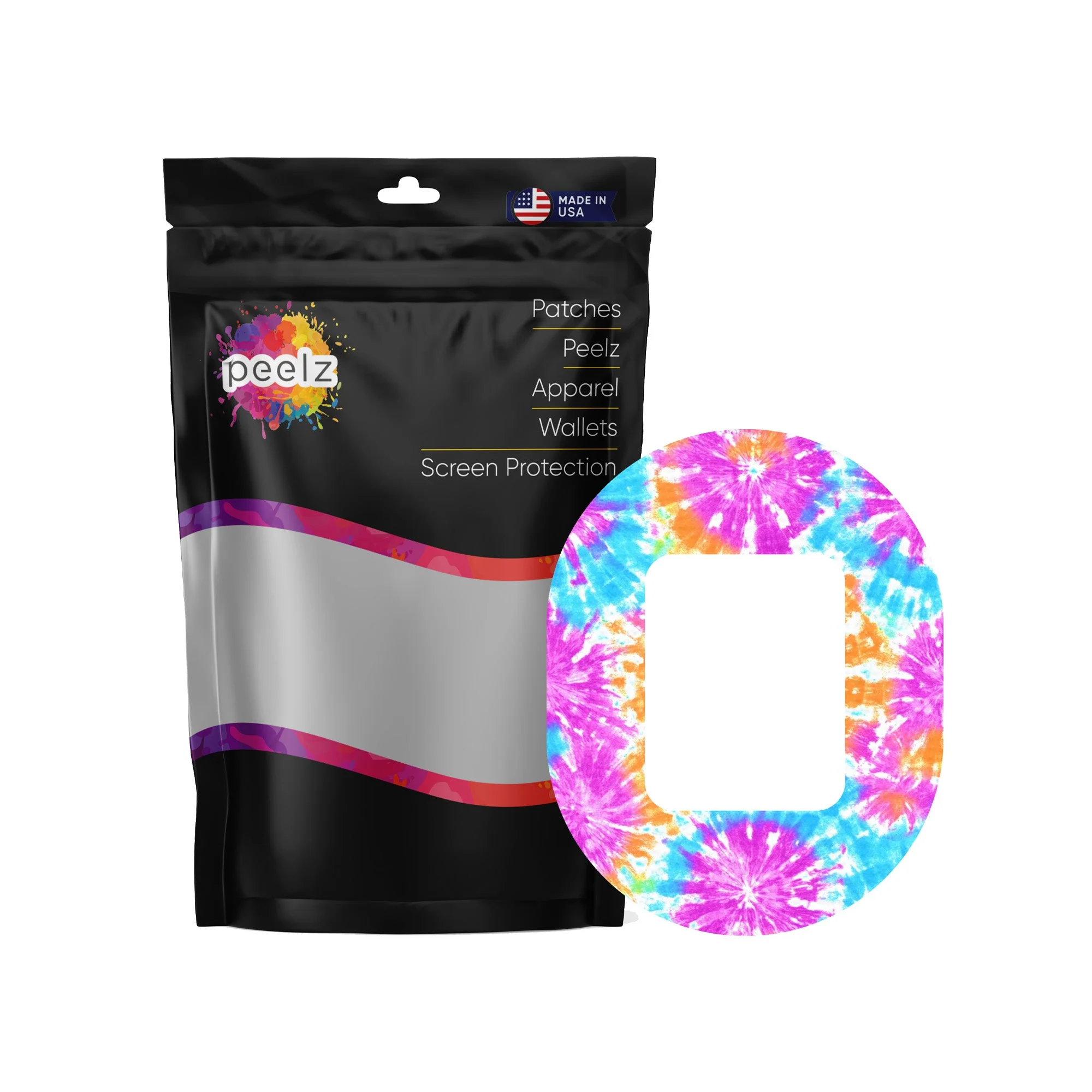 Neon Tie Dye Tandem Mobi Decorative Patch Tape - Pump Peelz - Image 3