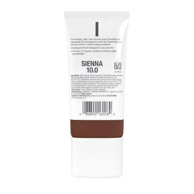 Neutrogena Clear Coverage Flawless Matte Color Correcting Cream, Full-Coverage 10.0 Sienna - New - Image 3