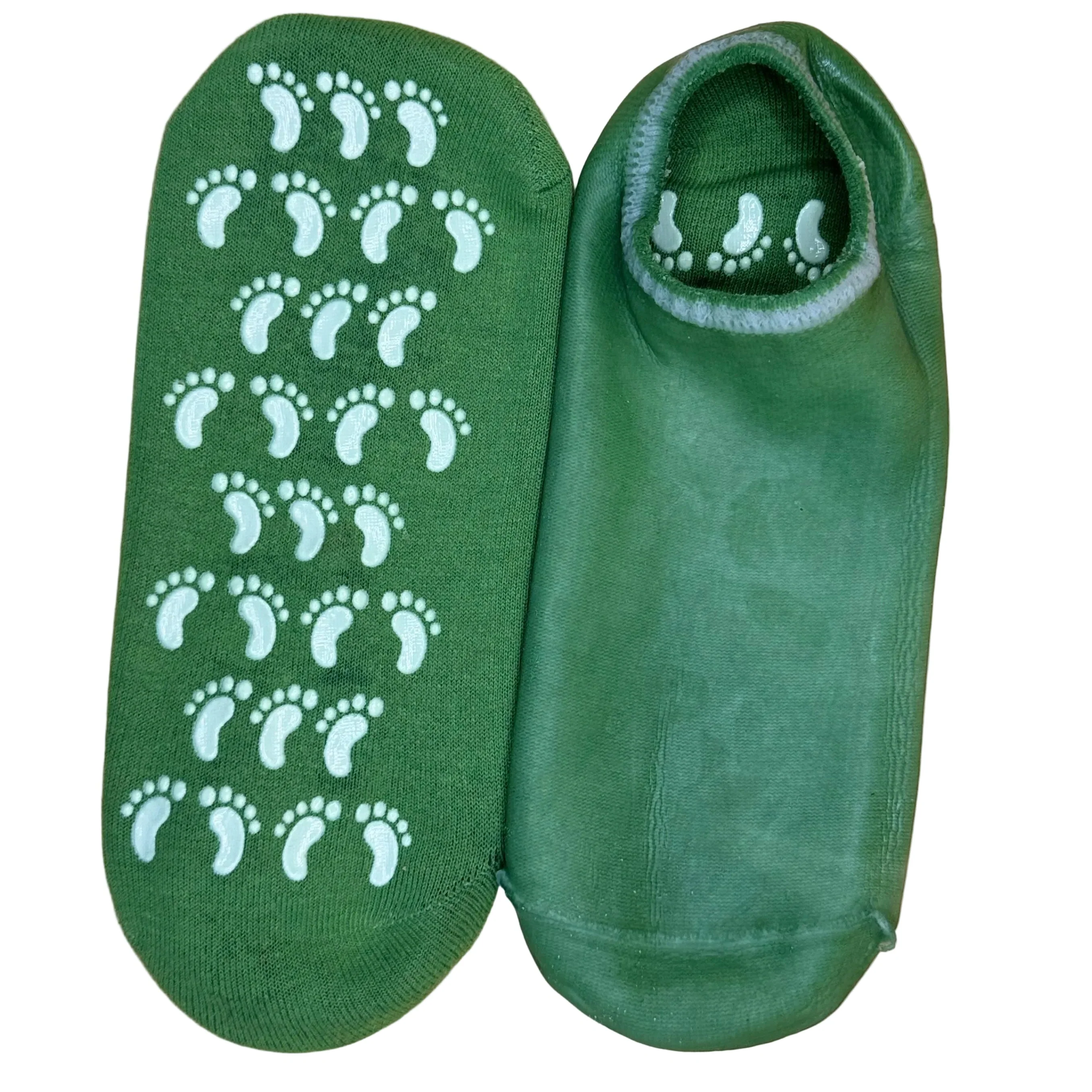 New! Terry Cloth Non-Skid & Silicone Gel Moisturizing Socks for Cracked Heels & Feet - Image 4