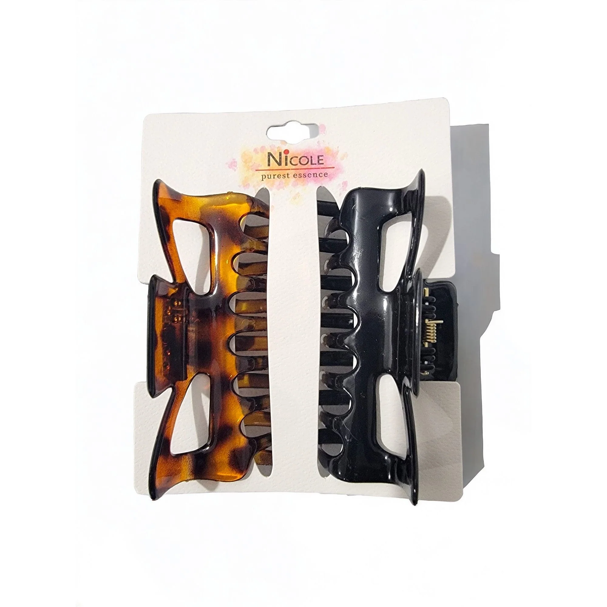 Nicole Pure Essence Fashion Hair Claws Black & Brown Mix