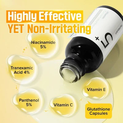 numbuzin No.5+ Glutathione Vitamin Concentrated Face Serum Travel Size 1.01 fl oz - Imperfect Box - Image 7
