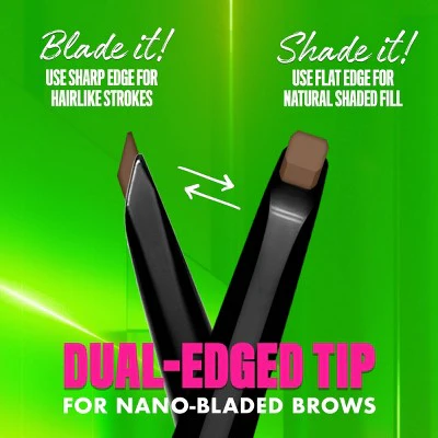NYX Professional Makeup Brow Blade & Shade Nano Mechanical Brow Pencil Ash Blonde 0.002oz - Imperfect Box - Image 6