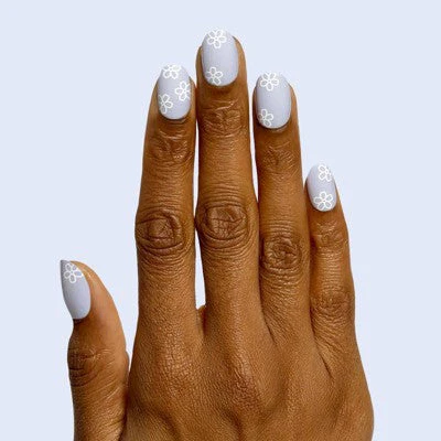 Olive & June Fake Nails S Round Floral Doodle 32ct - New - Image 3