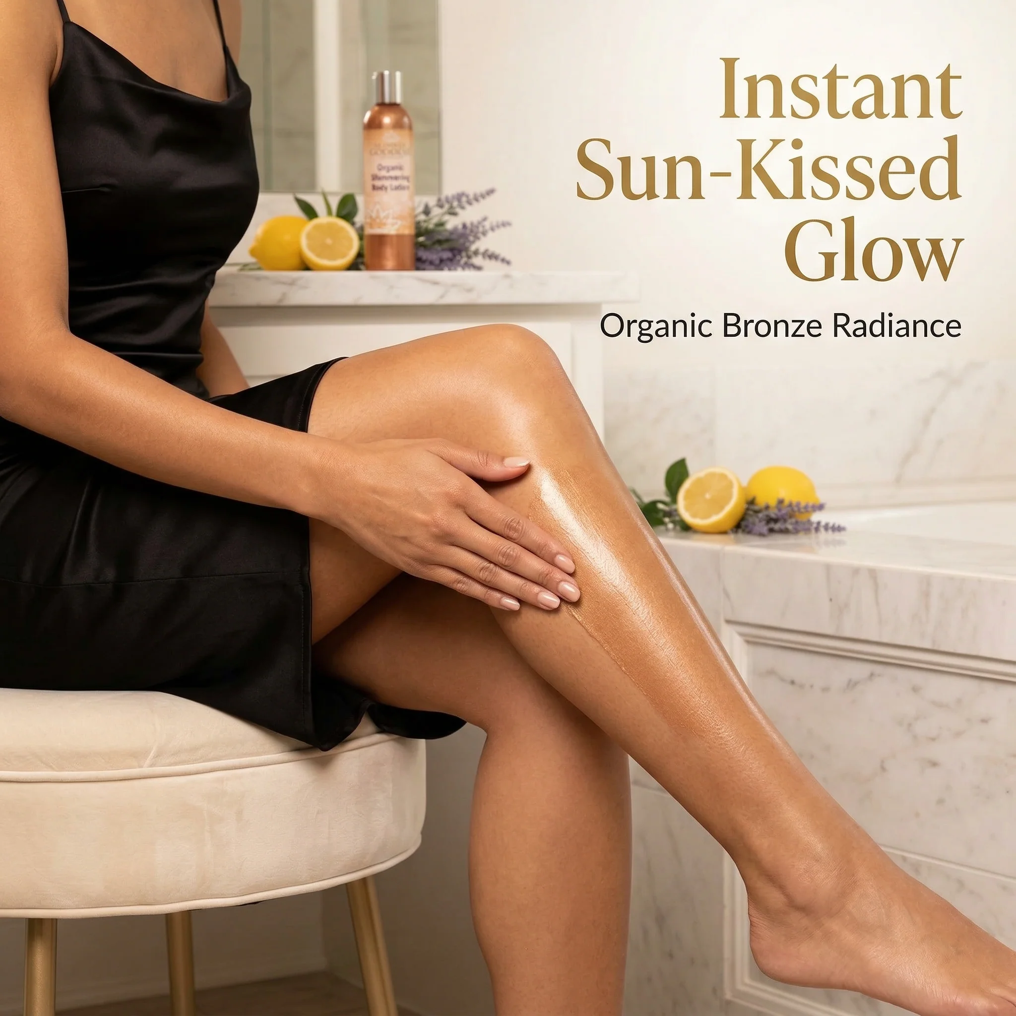 Organic Bronze Shimmer Body Lotion – Buildable Glow - Image 3