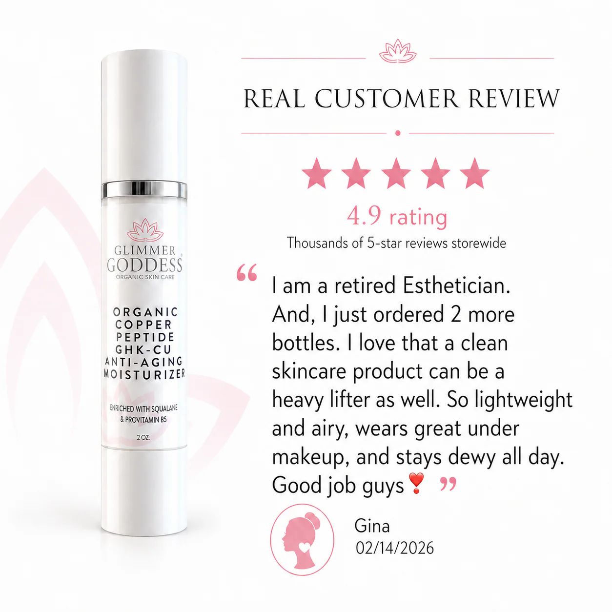 Organic Copper Peptide Moisturizer – Firming & Smoothing - Image 3