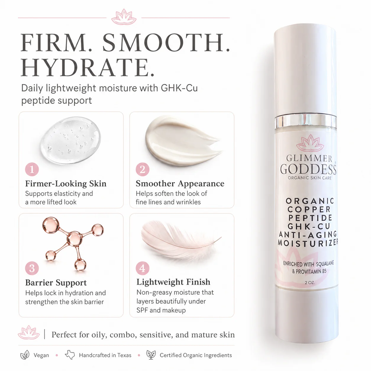 Organic Copper Peptide Moisturizer – Firming & Smoothing - Image 5
