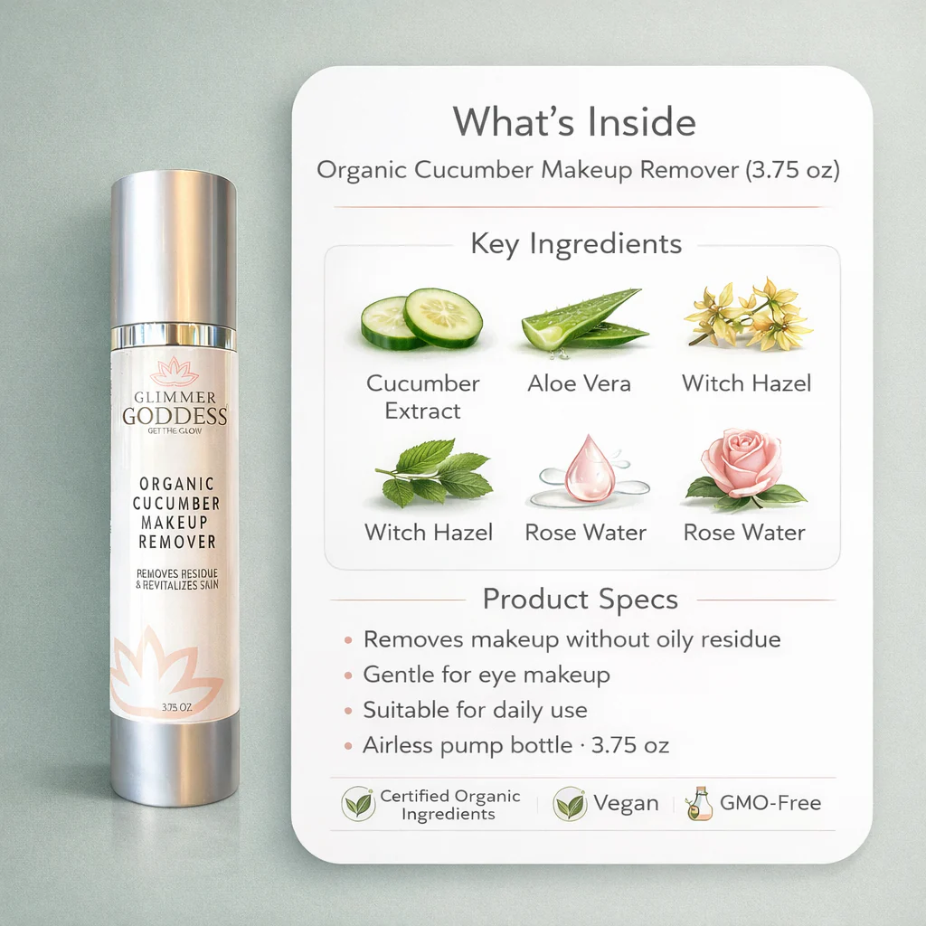 Organic Cucumber Makeup Remover – No Oily Residue - Image 6