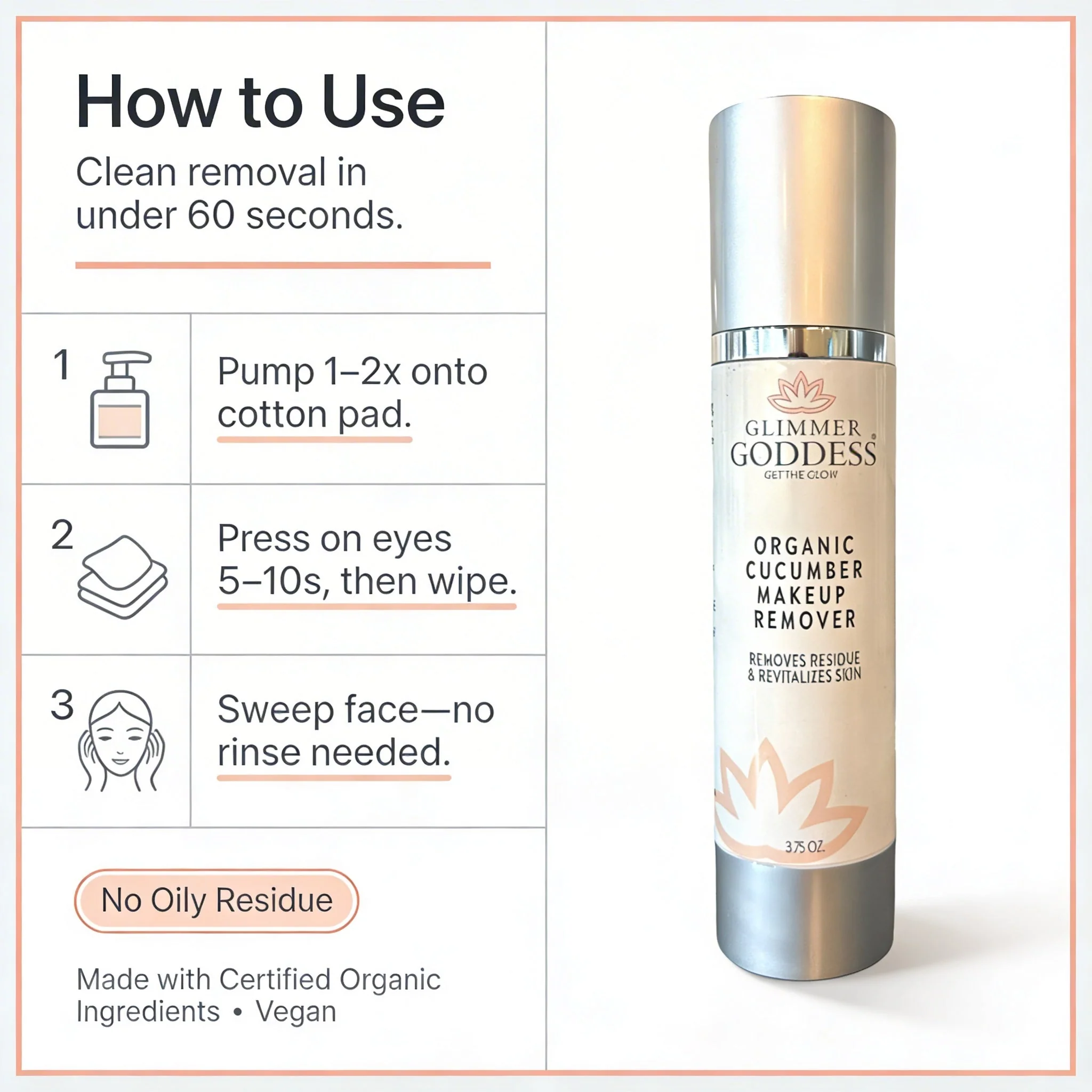Organic Cucumber Makeup Remover – No Oily Residue - Image 7