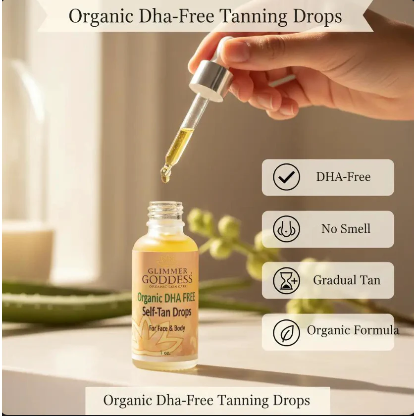 Organic DHA‑Free Tanning Drops – Gradual, No‑Odor Glow - Image 4