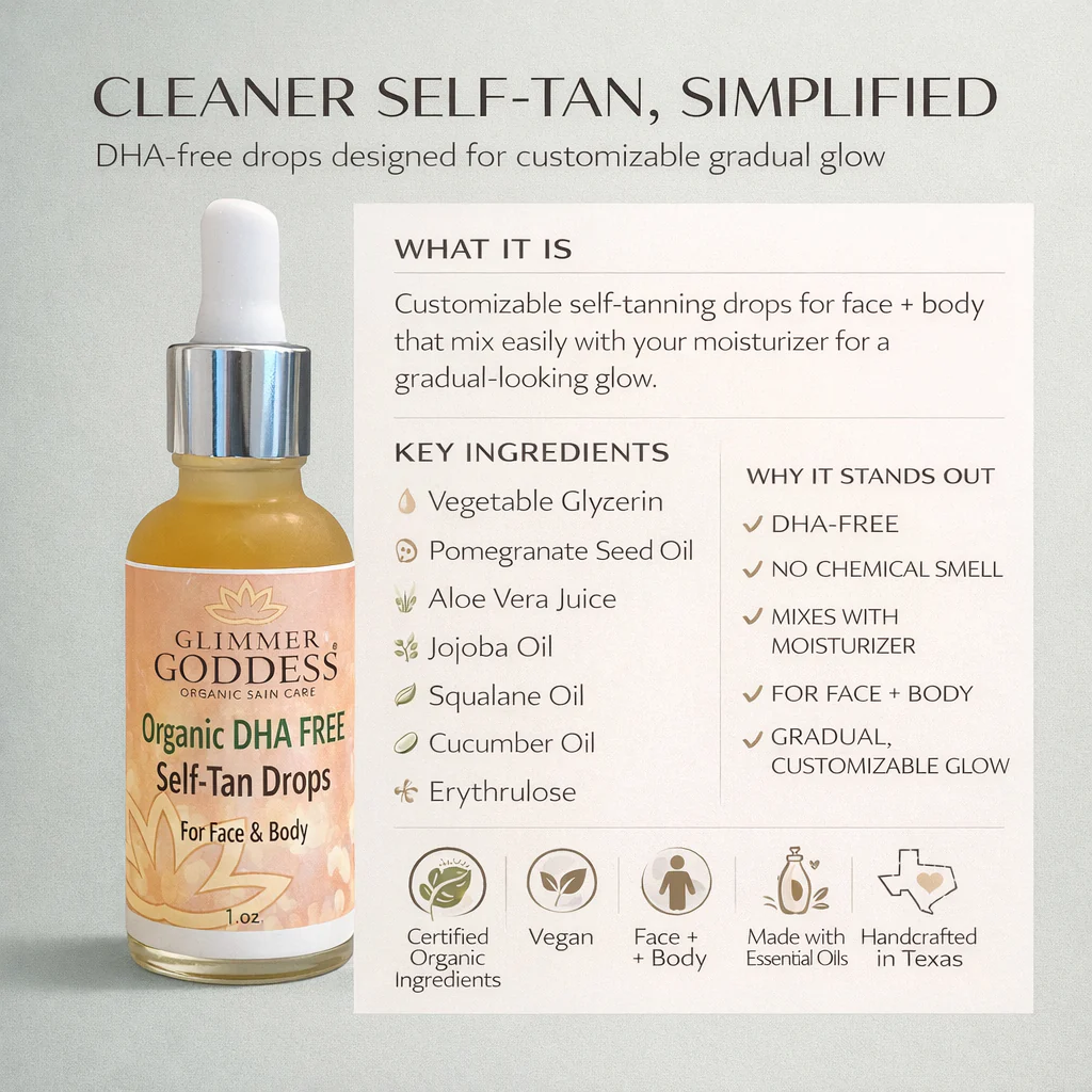 Organic DHA‑Free Tanning Drops – Gradual, No‑Odor Glow - Image 5