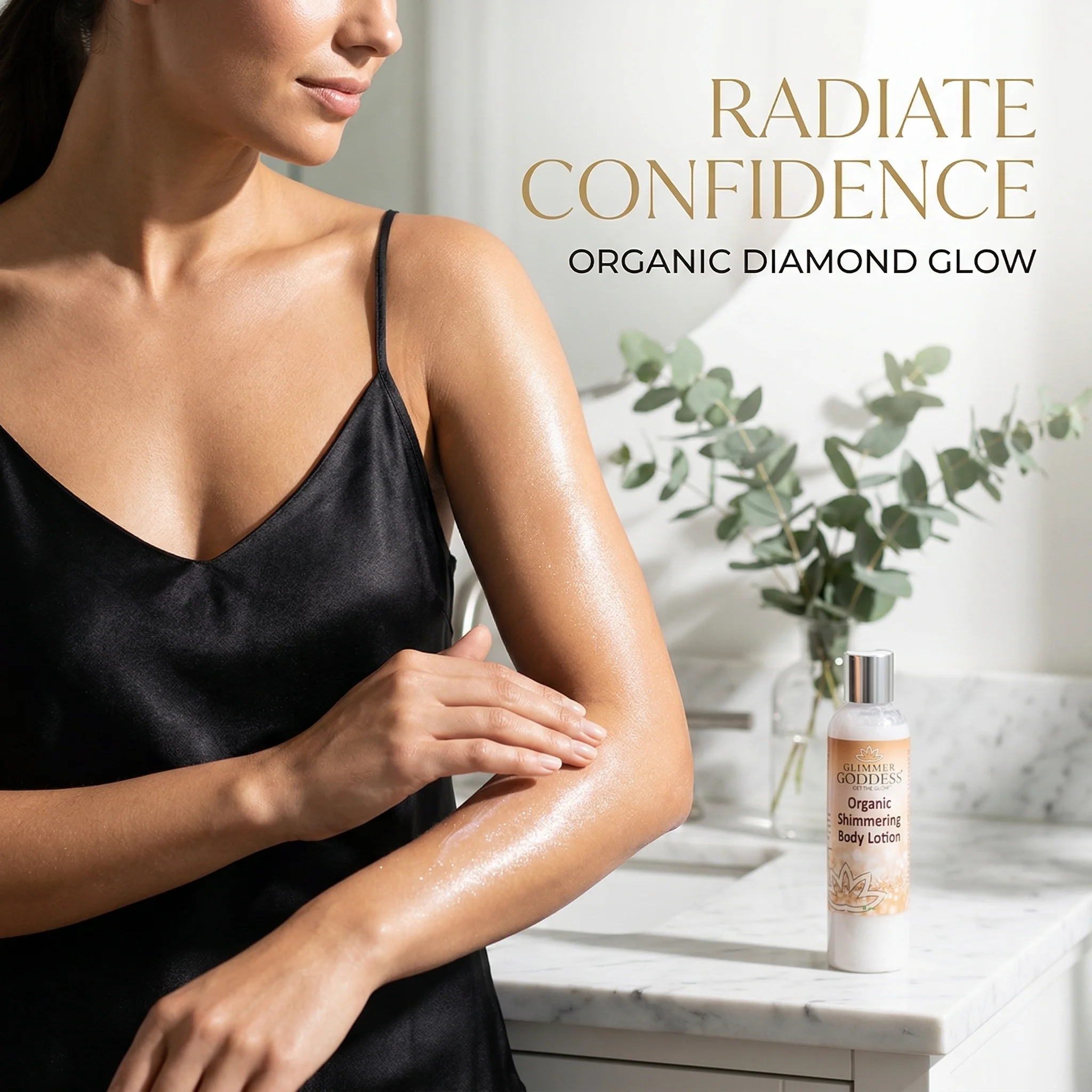 Organic Diamond Shimmer Body Lotion – Buildable Luminous Glow - Image 3
