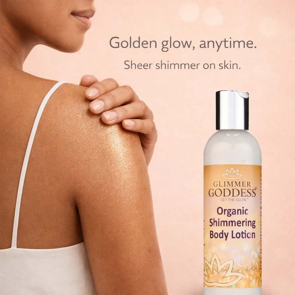 Organic Gold Shimmer Body Lotion – Buildable Luminous Glow - Image 4