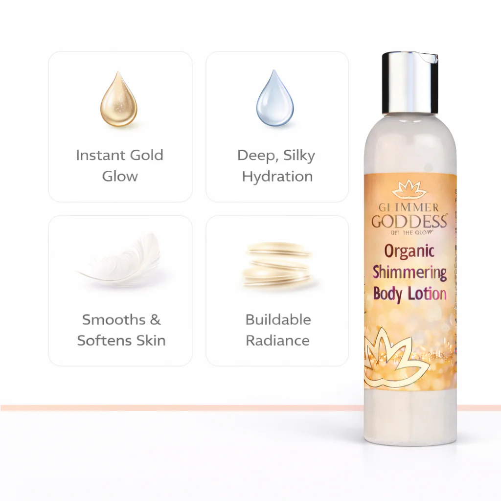 Organic Gold Shimmer Body Lotion – Buildable Luminous Glow - Image 5