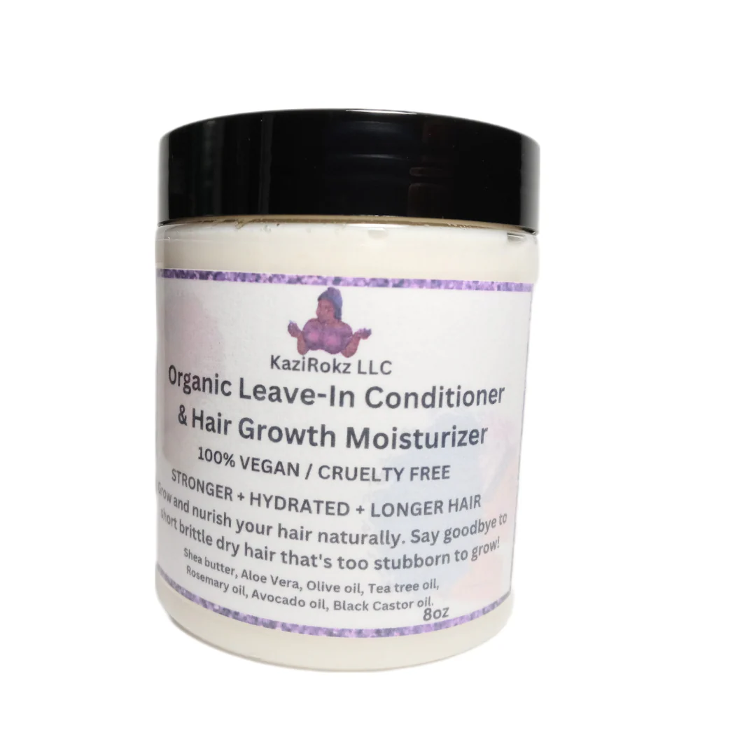Organic Leave- In Hair Conditioner 8oz. (100% Vegan / Cruelty Free) / Mega Gro!!! - Image 5