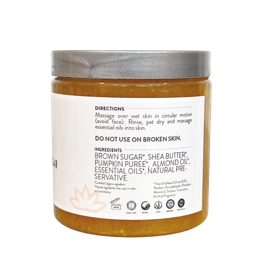 Organic Pumpkin Shea Sugar Body Scrub – Fall Scented Exfoliator - Image 10