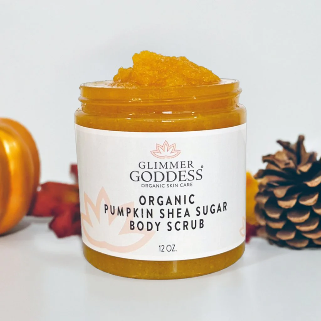 Organic Pumpkin Shea Sugar Body Scrub – Fall Scented Exfoliator - Image 2