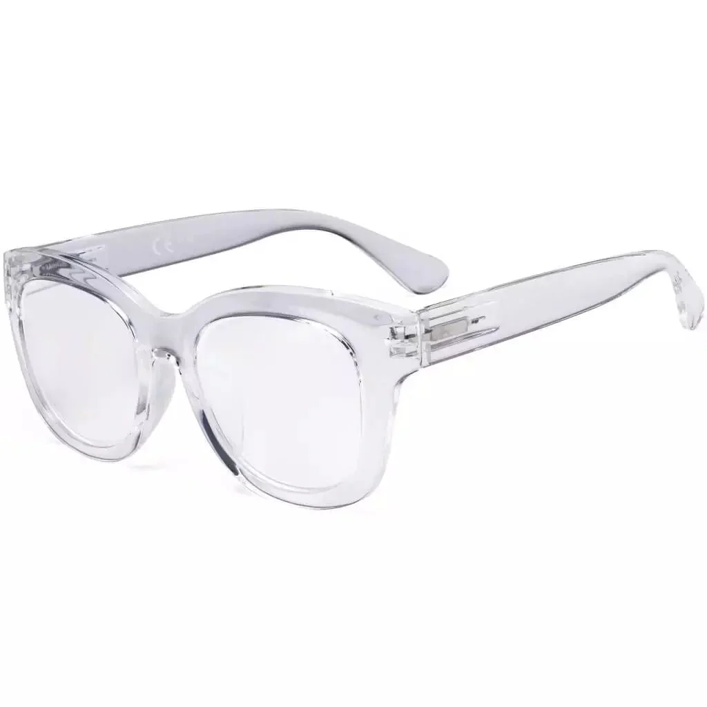 Oversized Retro Reading Glasses Thick Square Design Readers FH1555 - Image 12