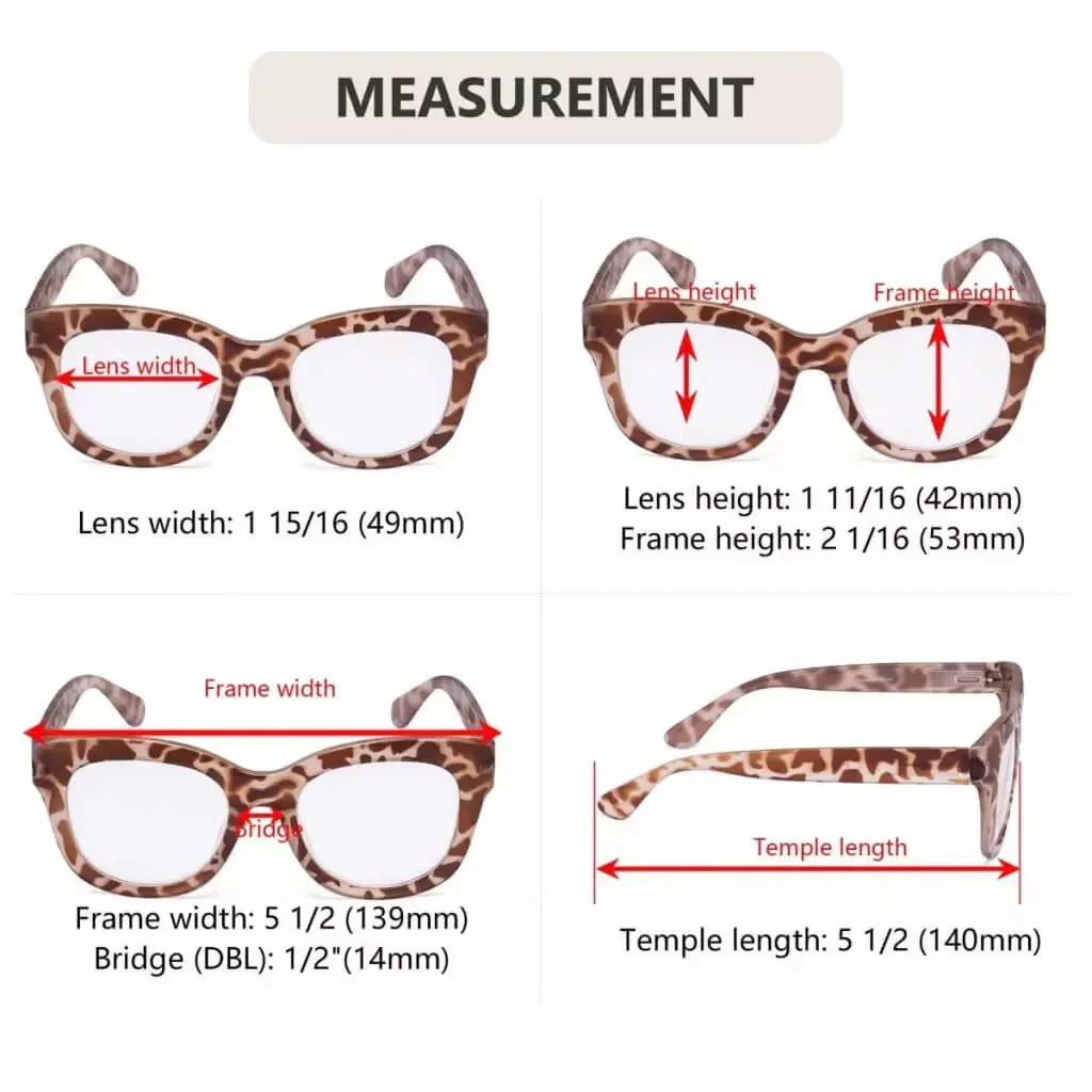 Oversized Retro Reading Glasses Thick Square Design Readers FH1555 - Image 3