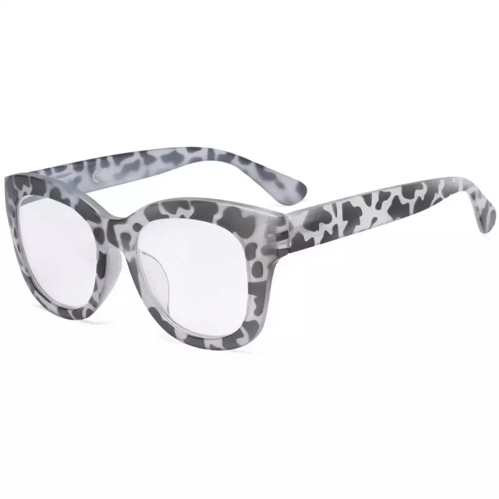 Oversized Retro Reading Glasses Thick Square Design Readers FH1555 - Image 9