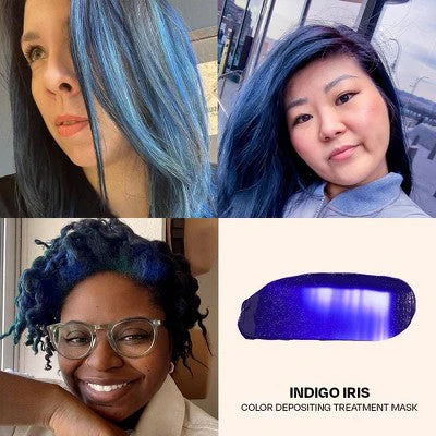 Overtone Indigo Iris Hair Mask Semi-Permanent Hair Dye & Color Conditioner Blue for Brown & Blonde Hair - New - Image 5