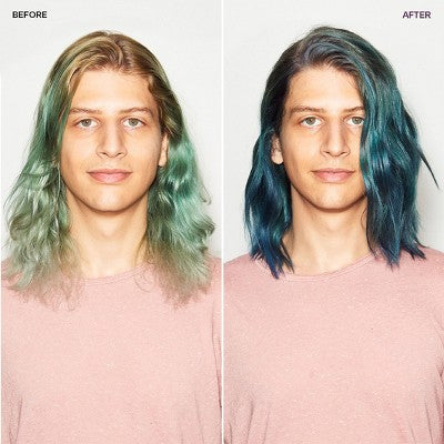 Overtone Smoky Sapphire Hair Mask- Semi-Permanent Hair Dye & Color Conditioner Misty Turquoise for Brown & Blonde Hair - New - Image 4