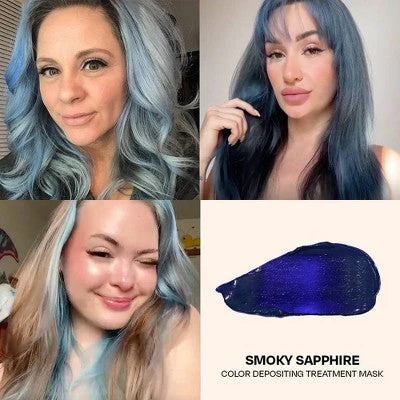 Overtone Smoky Sapphire Hair Mask- Semi-Permanent Hair Dye & Color Conditioner Misty Turquoise for Brown & Blonde Hair - New - Image 5