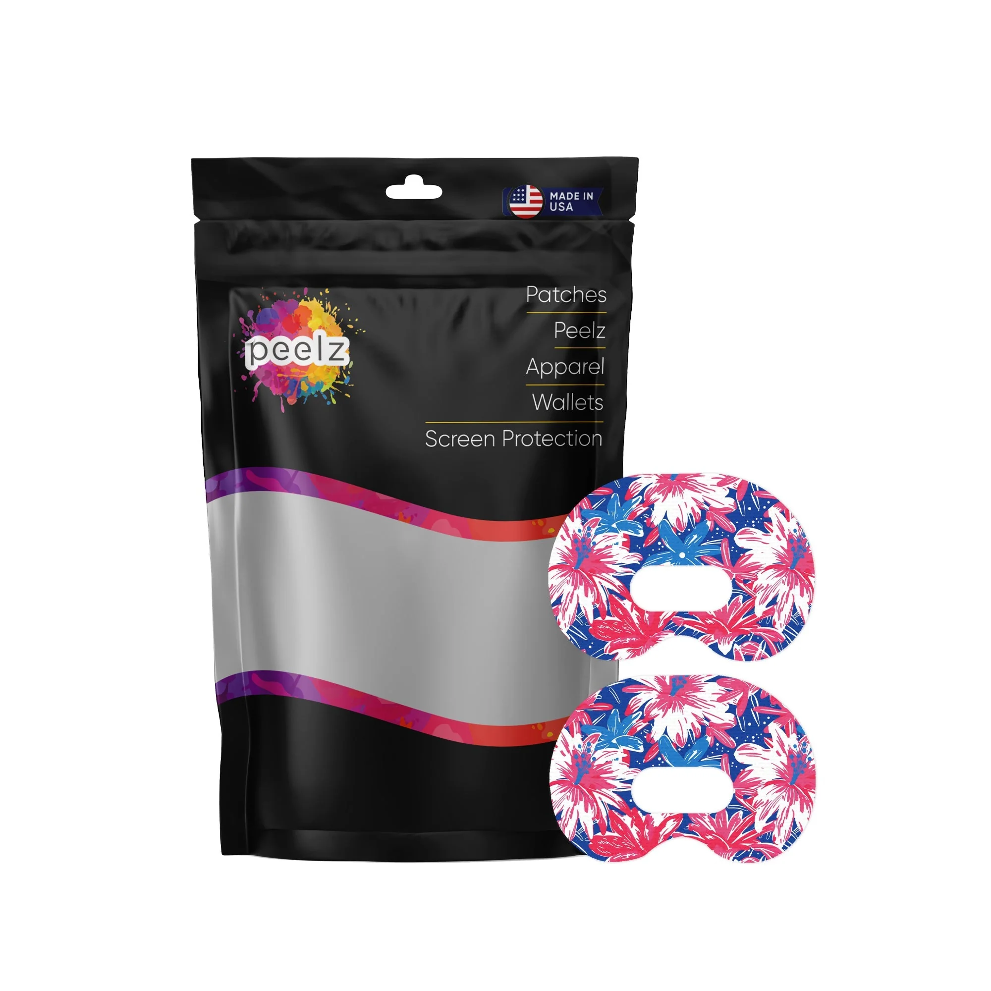 Patriotic Flowers Medtronic Guardian Connect Patch Tape - Pump Peelz - Image 2