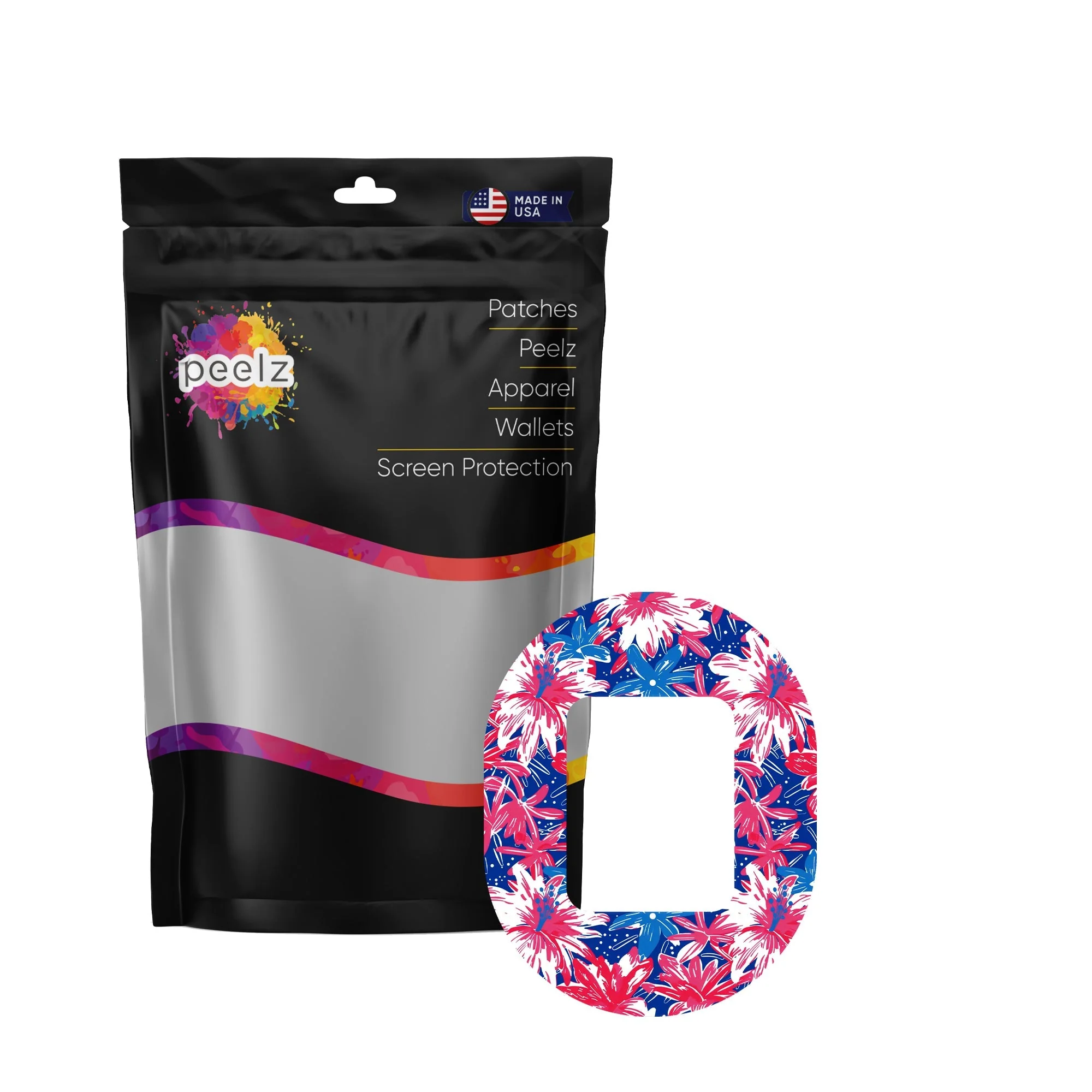 Patriotic Flowers Tandem Mobi Patch Tape - Pump Peelz - Image 2