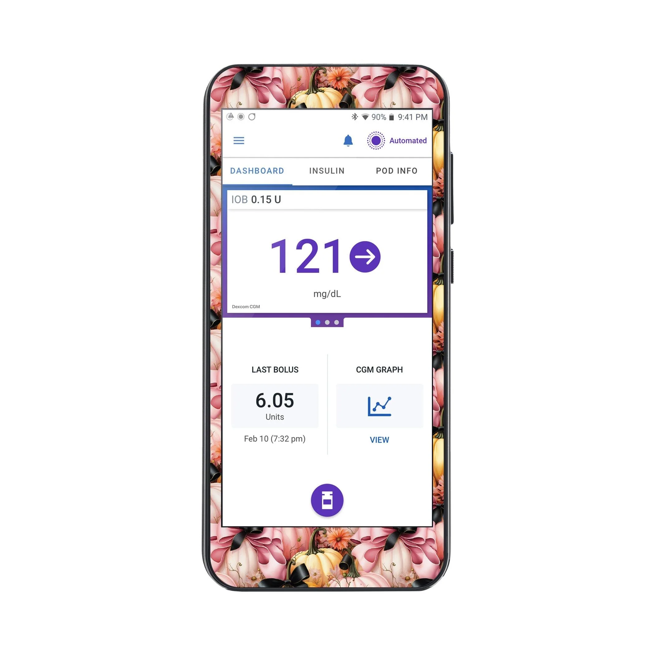 Patterned Pumpkins Sticker for Omnipod® 5 Controller – Pump Peelz