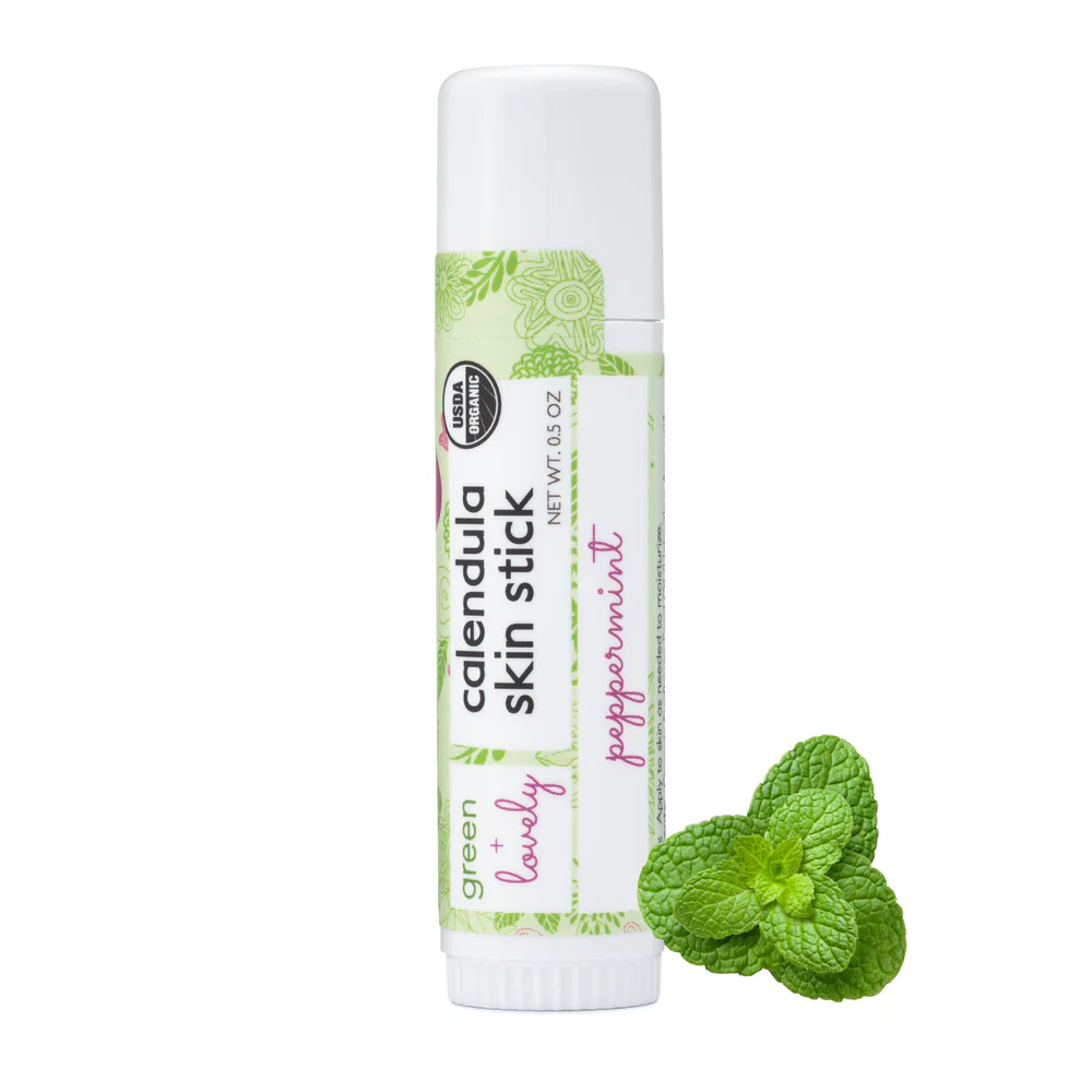 Peppermint Calendula Skin Stick - Organic Lotion Moisture Stick - Travel Size - Image 3