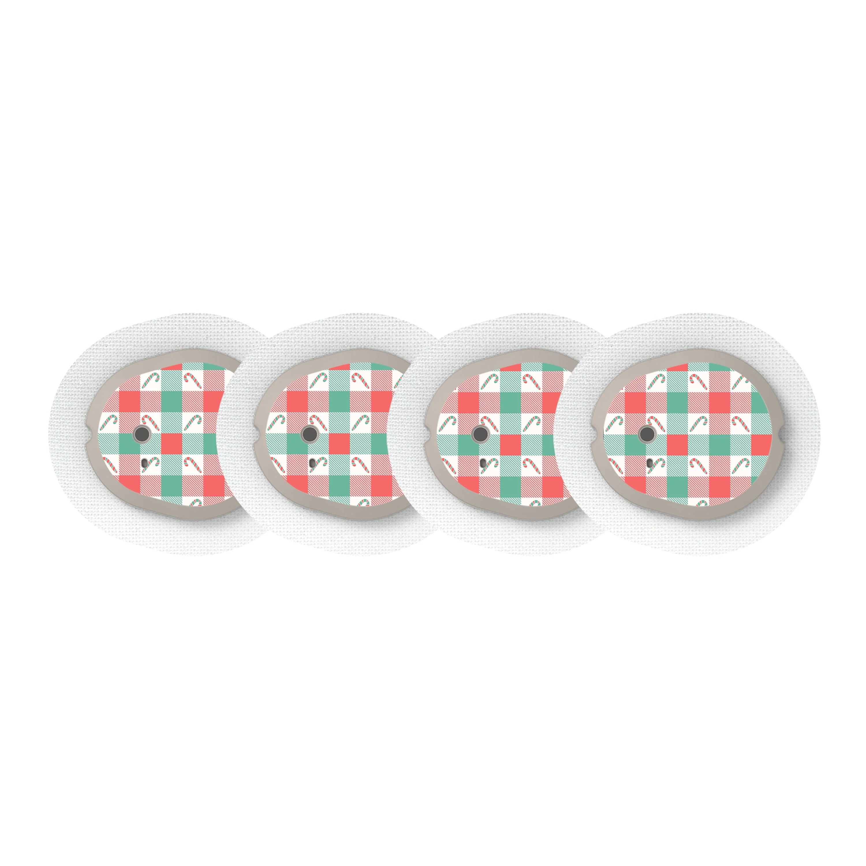 Peppermint Plaid Dexcom G7 and Stelo Transmitter Sticker - Pump Peelz - Image 3