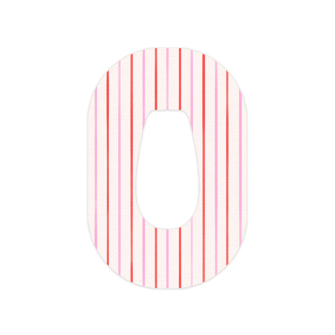 Peppermint Stripes Dexcom G6 Patch Tape - Pump Peelz