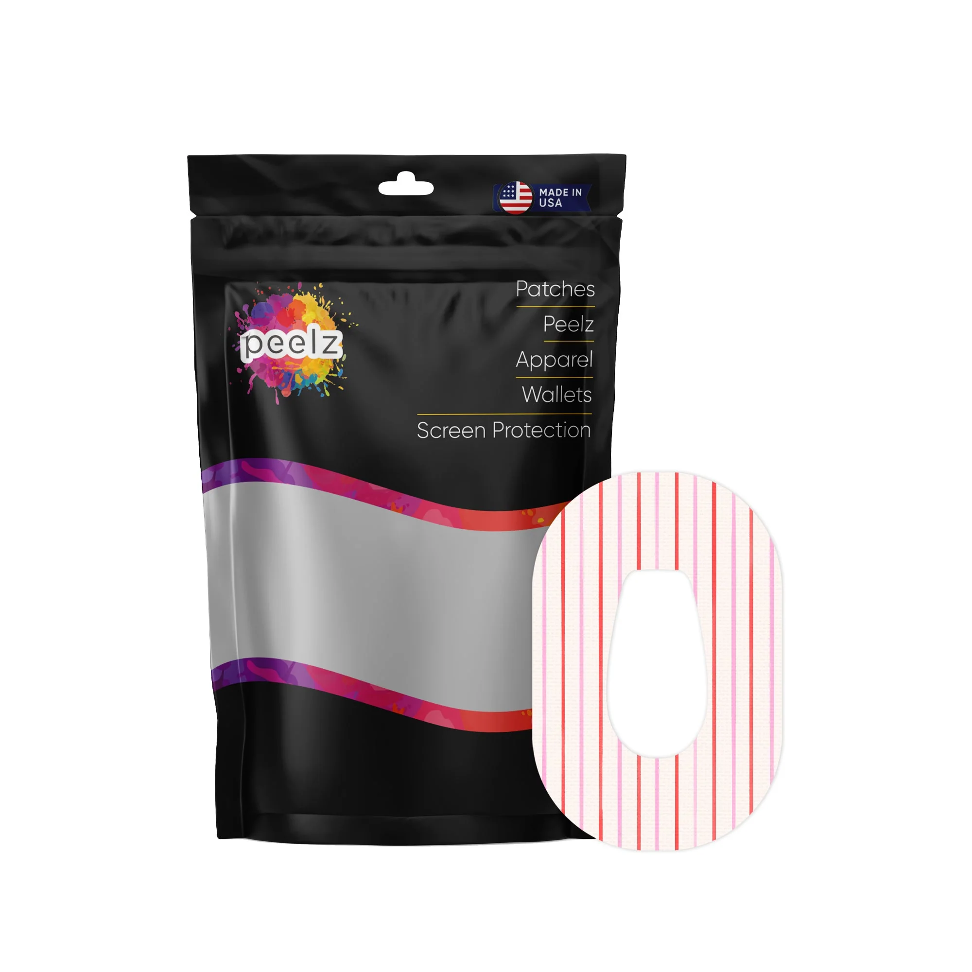 Peppermint Stripes Dexcom G6 Patch Tape - Pump Peelz - Image 3