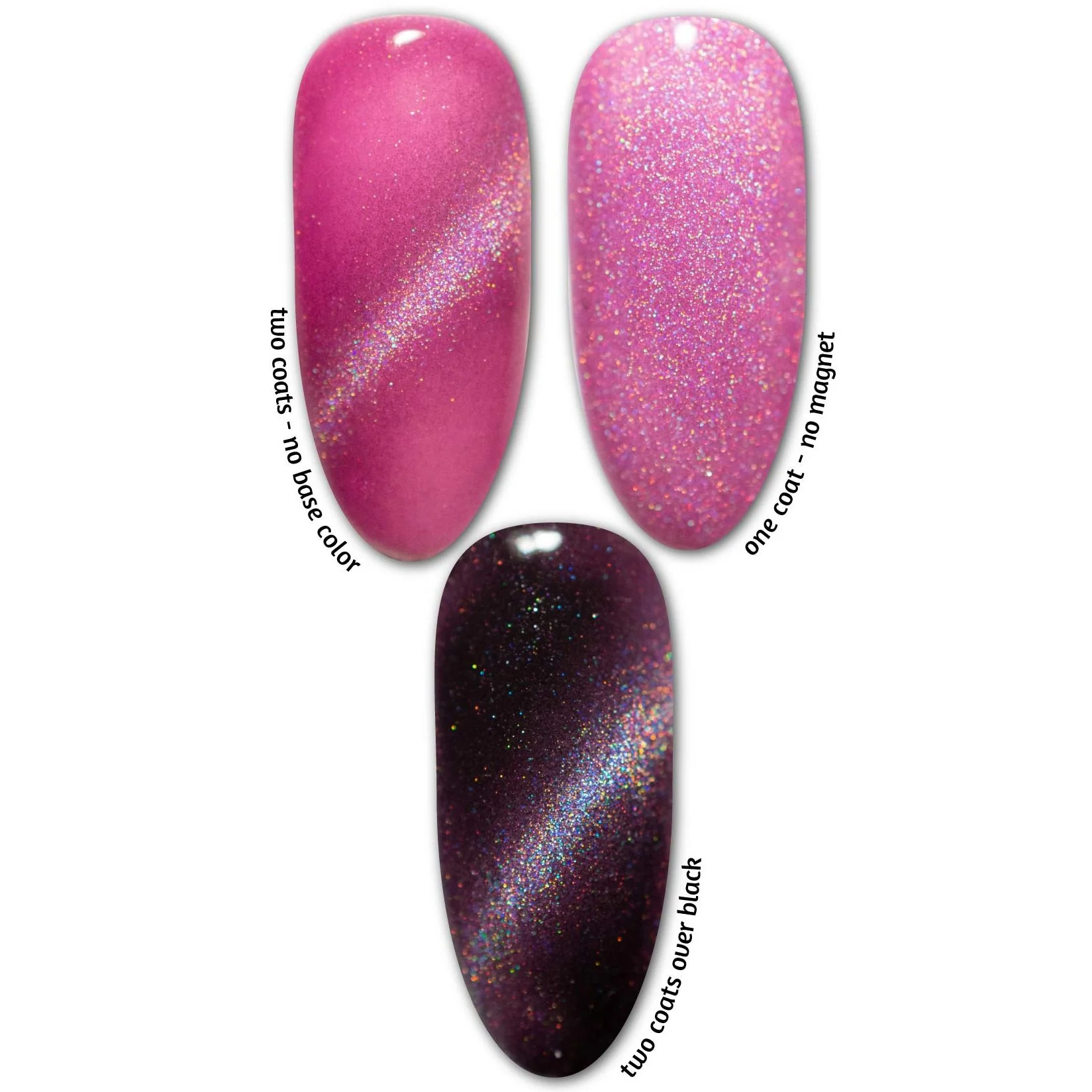 Picture Perfect Pink - Holo Cats Eye Gel Polish - Image 3