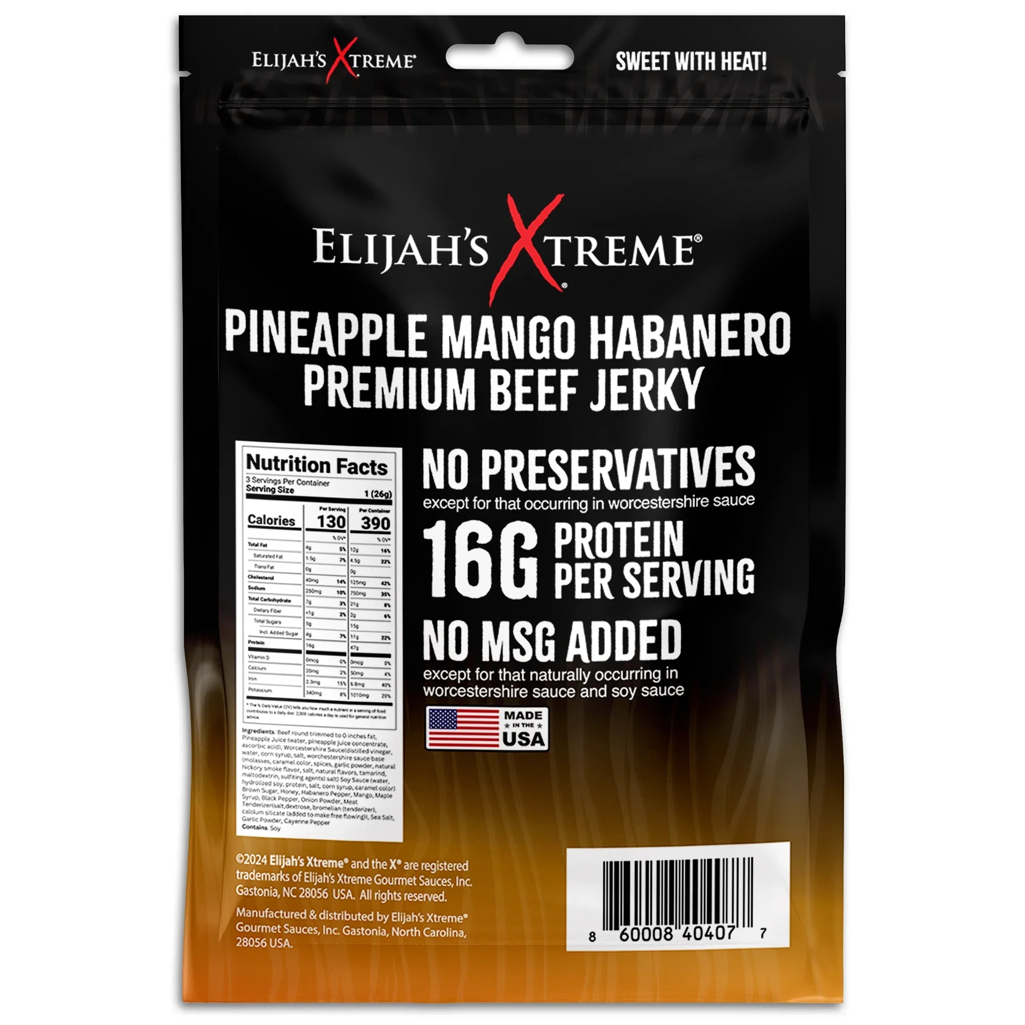 Pineapple-Mango Habanero Beef Jerky - 6 bags (1lb) - Image 5