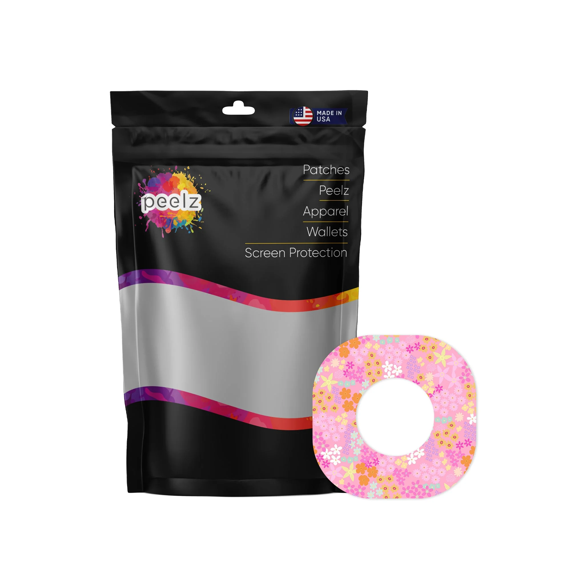 Pink Petals Dexcom G7 and Stelo Patch Tape - Pump Peelz - Image 2