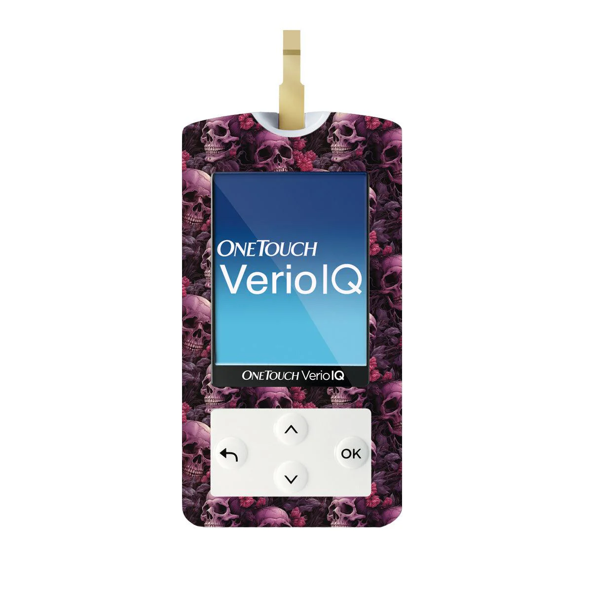 Pink Skulls for OneTouch Verio IQ Glucometer