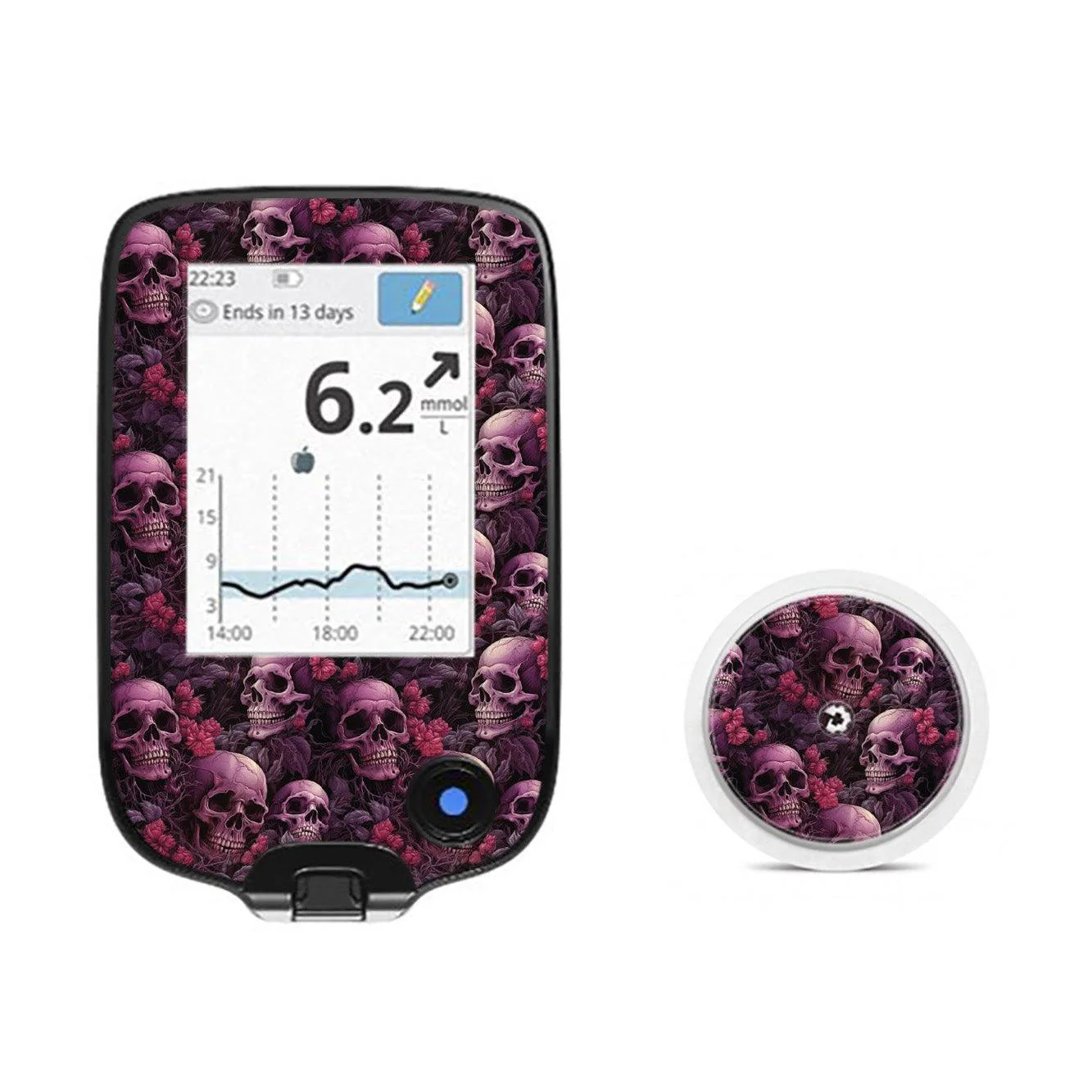 Pink Skulls Freestyle Libre 2