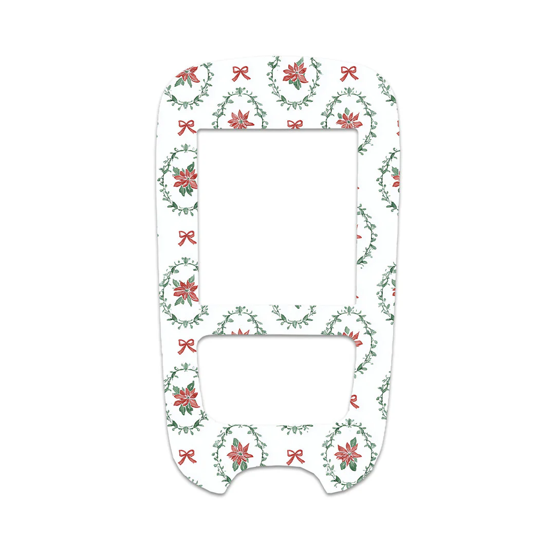 Poinsettia Parade Accu-Chek Guide Glucometer Sticker - Pump Peelz - Image 2